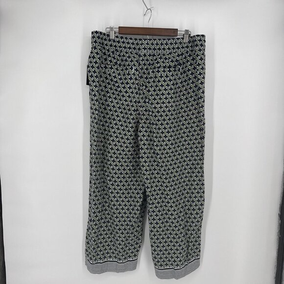 New Nautica Womens Size XL Blue Green Elastic Waist Straight Leg Pull On Pants - Picture 10 of 12